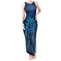 New Zealand Dream Catcher Tank Maxi Dress Maori Koru Pattern Blue Version LT05 Women Blue - Polynesian Pride