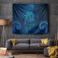 New Zealand Dream Catcher Tapestry Maori Koru Pattern Blue Version LT05 - Polynesian Pride