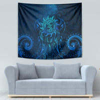 New Zealand Dream Catcher Tapestry Maori Koru Pattern Blue Version LT05 - Polynesian Pride