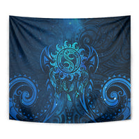 New Zealand Dream Catcher Tapestry Maori Koru Pattern Blue Version LT05 - Polynesian Pride