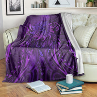 New Zealand Dream Catcher Blanket Maori Koru Pattern Purple Version LT05 Purple - Polynesian Pride