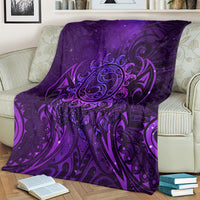 New Zealand Dream Catcher Blanket Maori Koru Pattern Purple Version LT05 - Polynesian Pride
