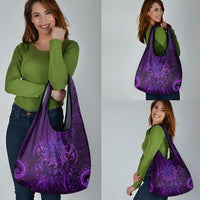 New Zealand Dream Catcher Grocery Bag Maori Koru Pattern Purple Version LT05 - Polynesian Pride