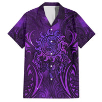 New Zealand Dream Catcher Hawaiian Shirt Maori Koru Pattern Purple Version LT05 Purple - Polynesian Pride