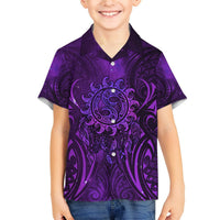 New Zealand Dream Catcher Hawaiian Shirt Maori Koru Pattern Purple Version LT05 - Polynesian Pride