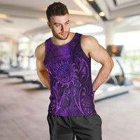 New Zealand Dream Catcher Men Tank Top Maori Koru Pattern Purple Version LT05 Purple - Polynesian Pride