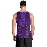 New Zealand Dream Catcher Men Tank Top Maori Koru Pattern Purple Version LT05 - Polynesian Pride