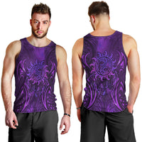 New Zealand Dream Catcher Men Tank Top Maori Koru Pattern Purple Version LT05 - Polynesian Pride