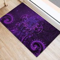New Zealand Dream Catcher Rubber Doormat Maori Koru Pattern Purple Version LT05 - Polynesian Pride