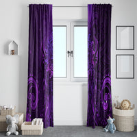 New Zealand Dream Catcher Window Curtain Maori Koru Pattern Purple Version LT05 - Polynesian Pride