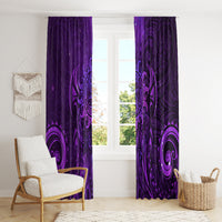 New Zealand Dream Catcher Window Curtain Maori Koru Pattern Purple Version LT05 - Polynesian Pride