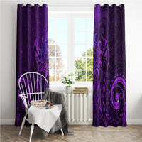 New Zealand Dream Catcher Window Curtain Maori Koru Pattern Purple Version LT05 - Polynesian Pride