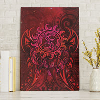 New Zealand Dream Catcher Canvas Wall Art Maori Koru Pattern Red Version LT05 Without Frame Red - Polynesian Pride