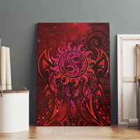 New Zealand Dream Catcher Canvas Wall Art Maori Koru Pattern Red Version LT05 - Polynesian Pride