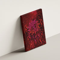 New Zealand Dream Catcher Canvas Wall Art Maori Koru Pattern Red Version LT05 - Polynesian Pride