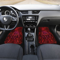 New Zealand Dream Catcher Car Mats Maori Koru Pattern Red Version LT05 Set 2pcs - Front Red - Polynesian Pride