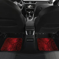 New Zealand Dream Catcher Car Mats Maori Koru Pattern Red Version LT05 Set 2pcs - Back Red - Polynesian Pride