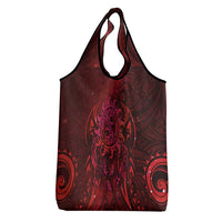 New Zealand Dream Catcher Grocery Bag Maori Koru Pattern Red Version LT05 - Polynesian Pride