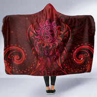 New Zealand Dream Catcher Hooded Blanket Maori Koru Pattern Red Version LT05 - Polynesian Pride