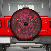 New Zealand Dream Catcher Spare Tire Cover Maori Koru Pattern Red Version LT05 - Polynesian Pride