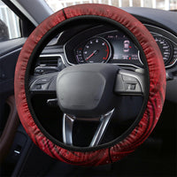 New Zealand Dream Catcher Steering Wheel Cover Maori Koru Pattern Red Version LT05 - Polynesian Pride