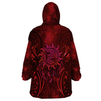 New Zealand Dream Catcher Wearable Blanket Hoodie Maori Koru Pattern Red Version LT05 - Polynesian Pride