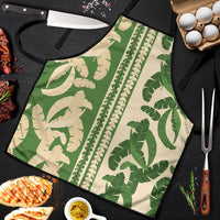 Hawaii Pua Kenikeni Lei Apron With Lau Maia Green LT05 Green - Polynesian Pride