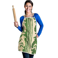 Hawaii Pua Kenikeni Lei Apron With Lau Maia Green LT05 - Polynesian Pride