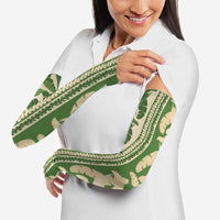 Hawaii Pua Kenikeni Lei Arm Sleeves With Lau Maia Green LT05 - Polynesian Pride