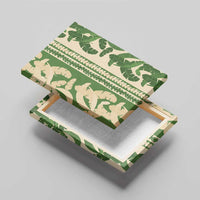 Hawaii Pua Kenikeni Lei Canvas Wall Art With Lau Maia Green LT05 - Polynesian Pride
