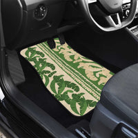 Hawaii Pua Kenikeni Lei Car Mats With Lau Maia Green LT05 - Polynesian Pride