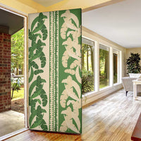Hawaii Pua Kenikeni Lei Door Cover With Lau Maia Green LT05 - Polynesian Pride