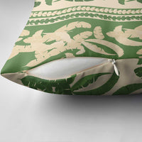 Hawaii Pua Kenikeni Lei Pillow Cover With Lau Maia Green LT05 - Polynesian Pride