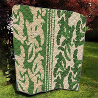Hawaii Pua Kenikeni Lei Quilt With Lau Maia Green LT05 - Polynesian Pride