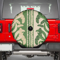 Hawaii Pua Kenikeni Lei Spare Tire Cover With Lau Maia Green LT05 - Polynesian Pride