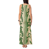 Hawaii Pua Kenikeni Lei Tank Maxi Dress With Lau Maia Green