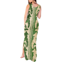 Hawaii Pua Kenikeni Lei Tank Maxi Dress With Lau Maia Green