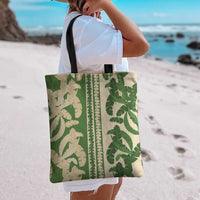 Hawaii Pua Kenikeni Lei Tote Bag With Lau Maia Green LT05 - Polynesian Pride