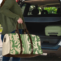 Hawaii Pua Kenikeni Lei Travel Bag With Lau Maia Green LT05 - Polynesian Pride