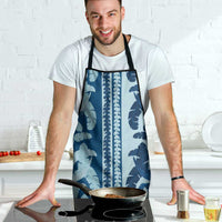 Hawaii Pua Kenikeni Lei Apron With Lau Maia Royal Blue LT05 - Polynesian Pride