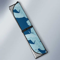 Hawaii Pua Kenikeni Lei Auto Sun Shade With Lau Maia Royal Blue LT05 - Polynesian Pride