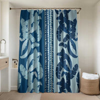 Hawaii Pua Kenikeni Lei Bathroom Set With Lau Maia Royal Blue LT05 Shower Curtain Only Blue - Polynesian Pride