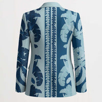 Hawaii Pua Kenikeni Lei Blazer With Lau Maia Royal Blue LT05 - Polynesian Pride