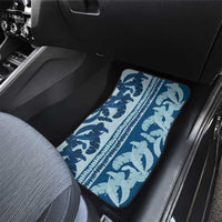 Hawaii Pua Kenikeni Lei Car Mats With Lau Maia Royal Blue LT05 - Polynesian Pride