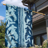 Hawaii Pua Kenikeni Lei Garden Flag With Lau Maia Royal Blue LT05 - Polynesian Pride