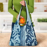 Hawaii Pua Kenikeni Lei Grocery Bag With Lau Maia Royal Blue LT05 - Polynesian Pride