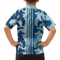 Hawaii Pua Kenikeni Lei Hawaiian Shirt With Lau Maia Royal Blue LT05 - Polynesian Pride