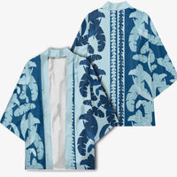 Hawaii Pua Kenikeni Lei Kimono With Lau Maia Royal Blue LT05 - Polynesian Pride