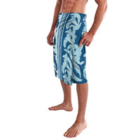 Hawaii Pua Kenikeni Lei Lavalava With Lau Maia Royal Blue LT05 - Polynesian Pride