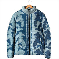 Hawaii Pua Kenikeni Lei Padded Jacket With Lau Maia Royal Blue LT05 - Polynesian Pride